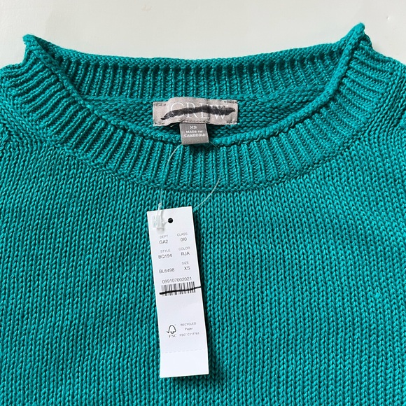 J. Crew Relaxed Cotton-Linen Blend Beach Sweater - Picture 1 of 5